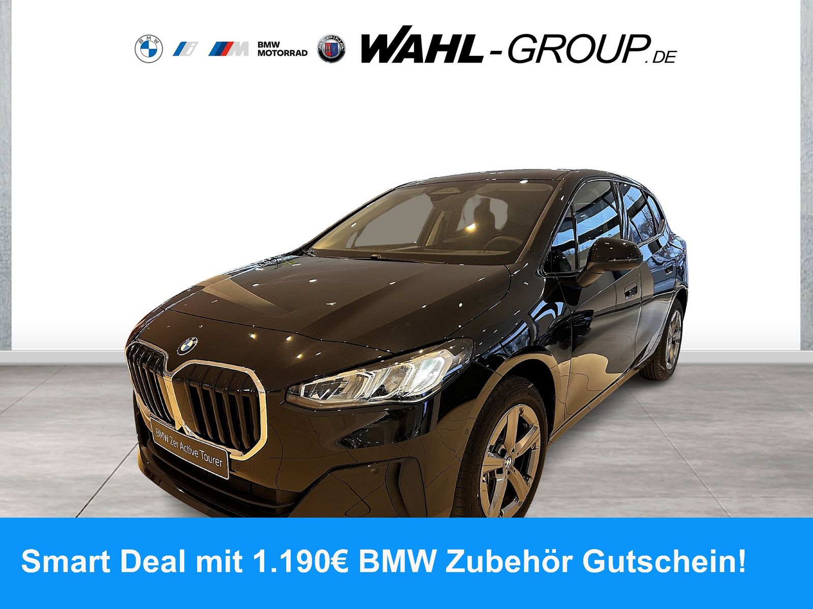 BMW 218d Active Tourer AHK HeadUp Navi Adapt LED Spo