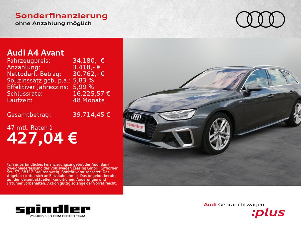 A4 Avant S-Line TDI qu Pano Matrix Tour Carplay