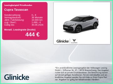 Cupra Leasingangebot: Cupra Tavascan Endurance Drive Paket Below Zero Paket