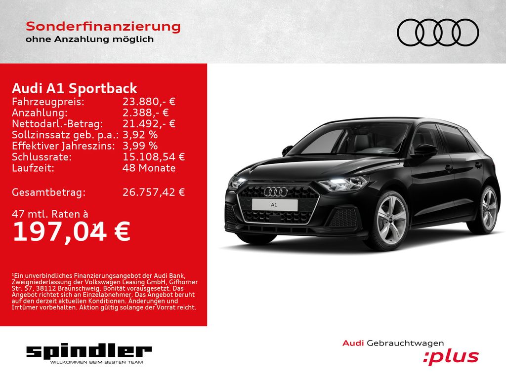 A1 Sportback advanced 30 TFSI S-tronic / Sonos