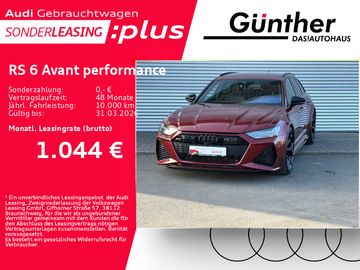 Audi Leasingangebot: Audi RS 6 Avant performance +WINTERRÄD+AHK+INDIVIDUAL