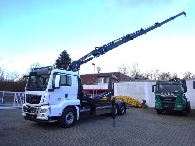 MAN 26.460 TGS Abroller + HIAB X-HIPRO 262 Kran 6x2