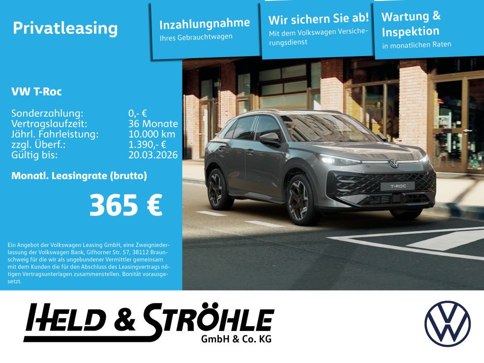 Volkswagen T-Roc R-Line 1.5 eTSI 150PS DSG PANO IQ.LIGHT
