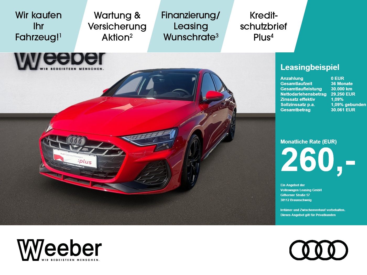 Audi A3 Lim. S line *360°CAM*KESSY*BLACKSTYLE*NAVI*5J