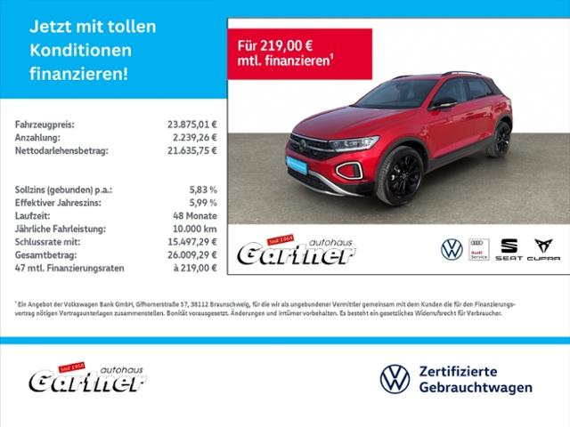 Volkswagen T-Roc 1.0 TSI BLACK STYLE REAR VIEW STANHZG LED