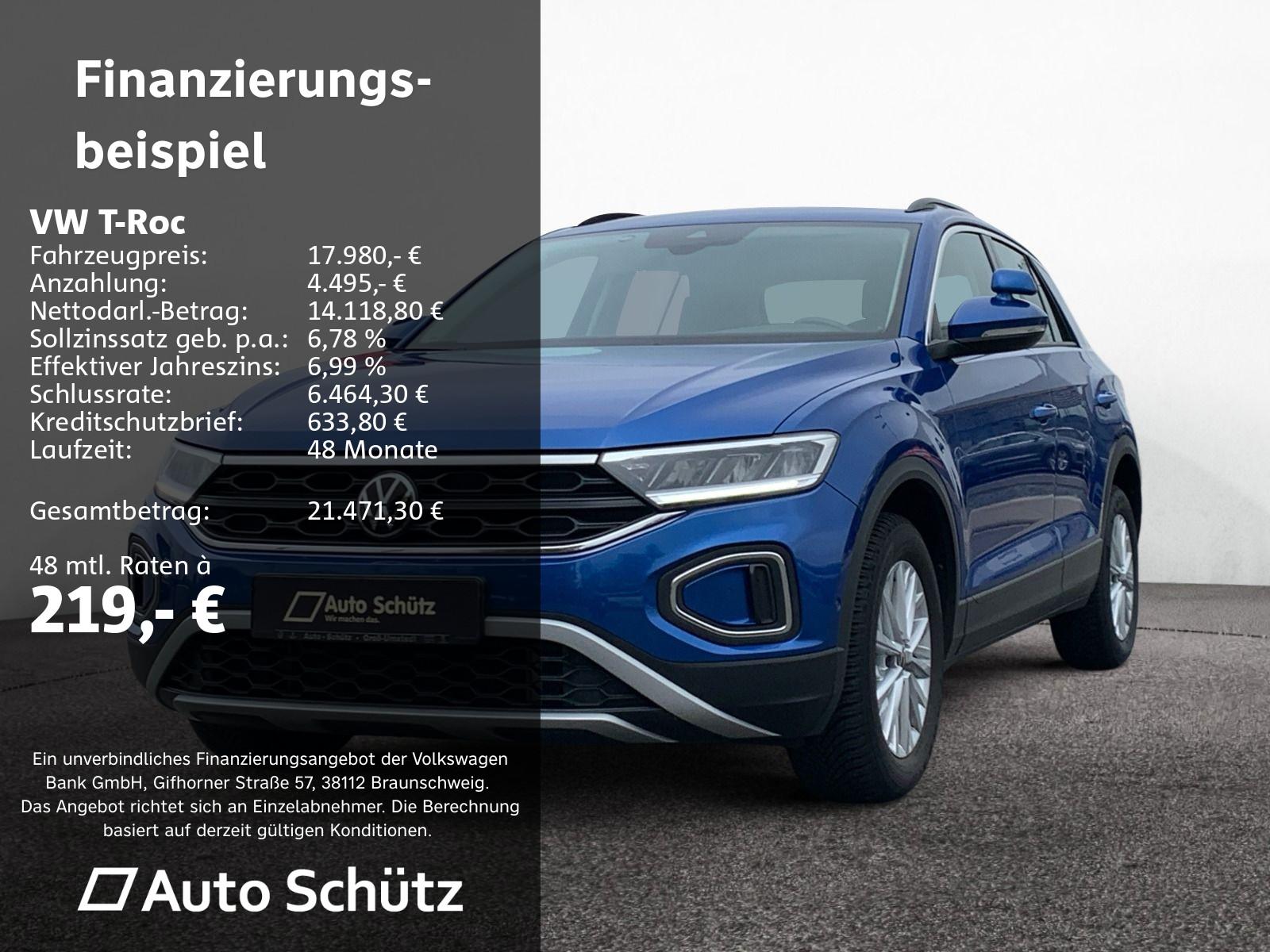 Volkswagen T-Roc 1.5 TSI Life+Fahrschule+LED+AHK+NAVI+SHZ