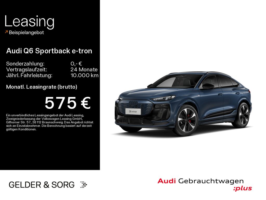 Audi Q6 Sportback e-tron perf. S line 596km/WLTP*B&O*