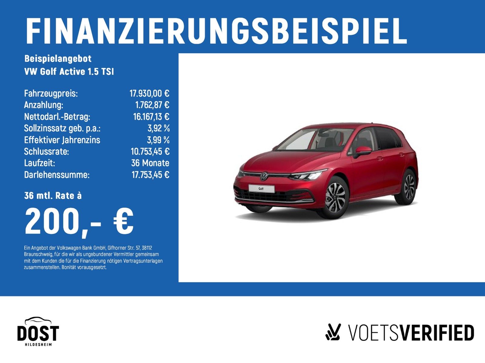 Volkswagen Golf Active 1.5 TSI AHK+NAVI+RearView+NAVI+SHZ  