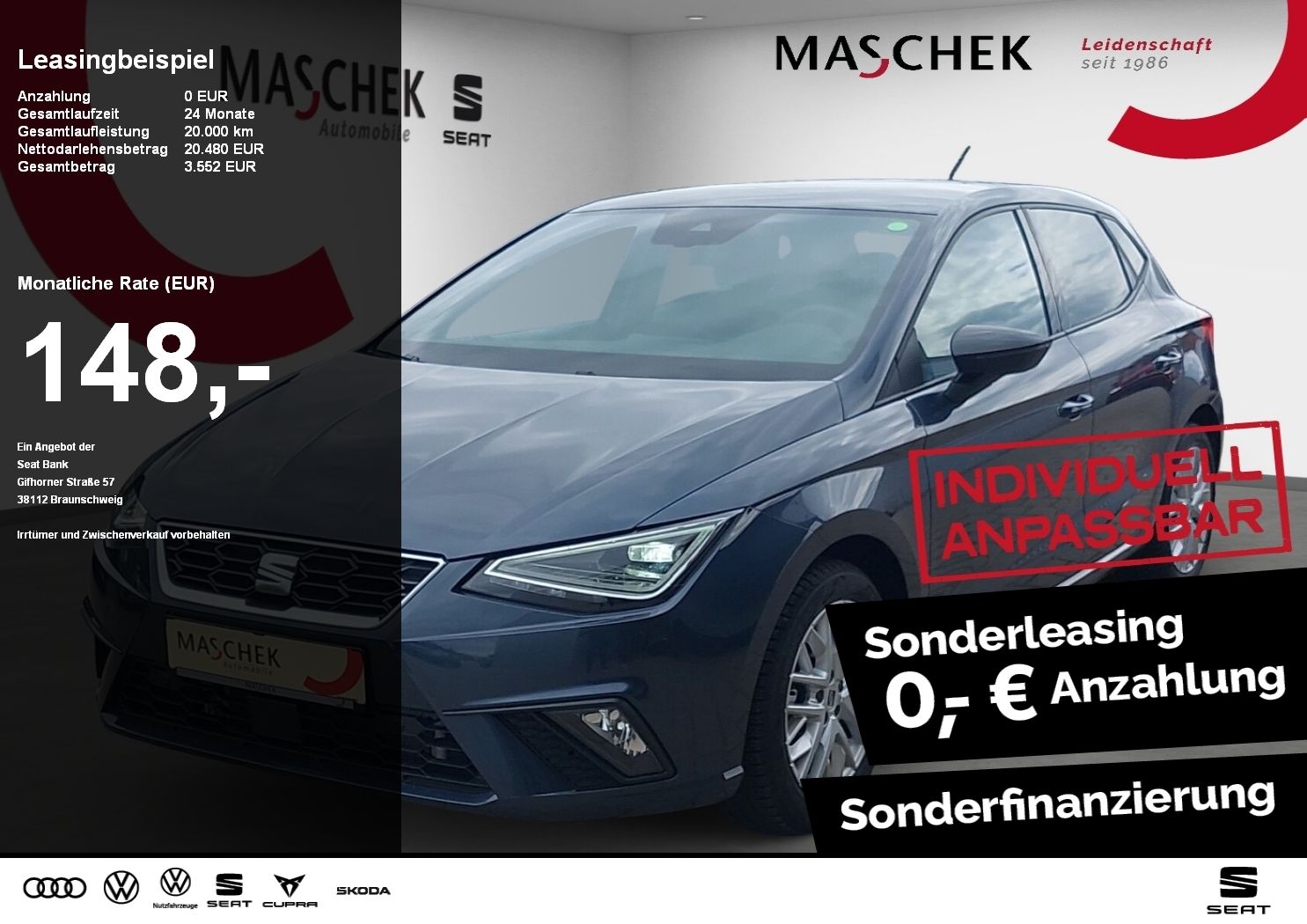 Seat Ibiza FR 1.0 TSI LED ACC Navi RearView Sitzh.