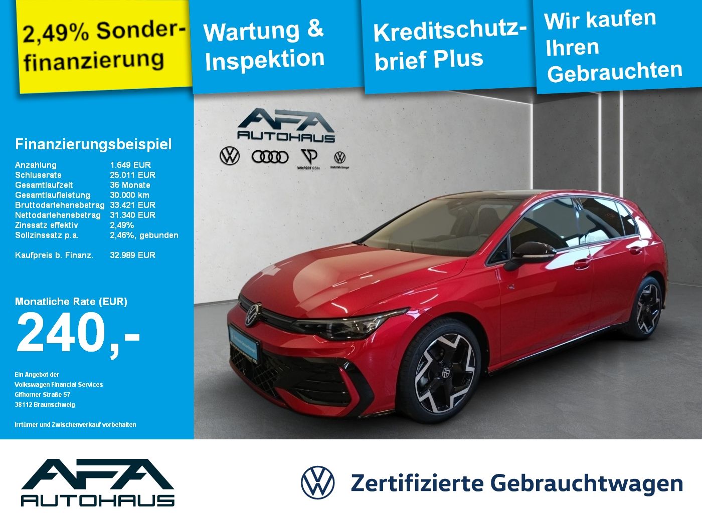 Volkswagen Golf VIII 2.0 TDI R-Line DSG Matrix*Navi*RFK*ACC