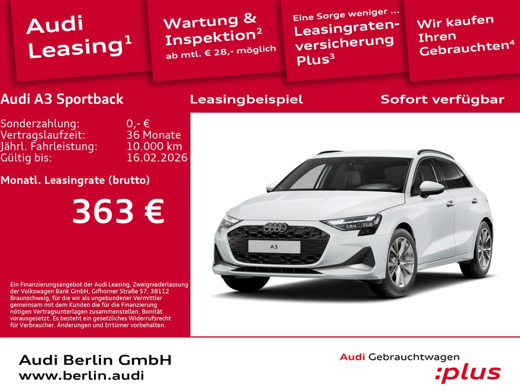A3 Sportback Advanced 30 TFSI S tronic