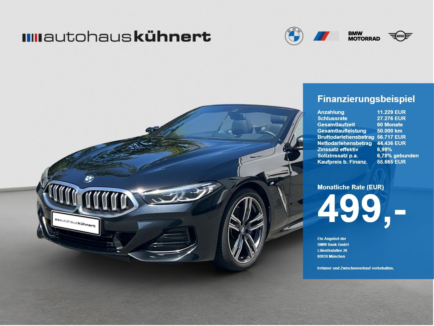 BMW 840i xDrive Cabrio M-Sport StHzg Aktivlkg. B& foto 1