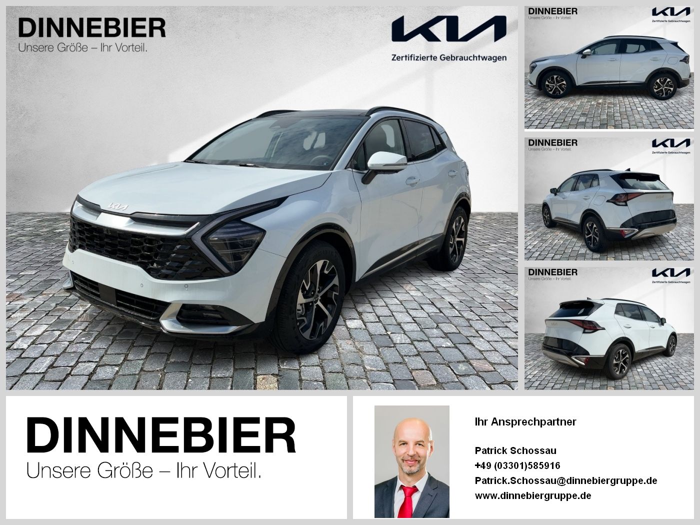 Kia Sportage Spirit 1.6T AWD+LED+360°+Glasdach