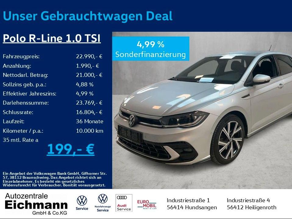 Volkswagen Polo R-Line 1.0 TSI+DSG+MATRIX-LED+ACC+RFK+SIDE-