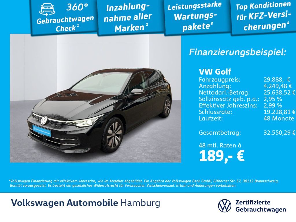 Golf VIII 1.5 eTSI Goal DSG LED AHK Navi Kamera