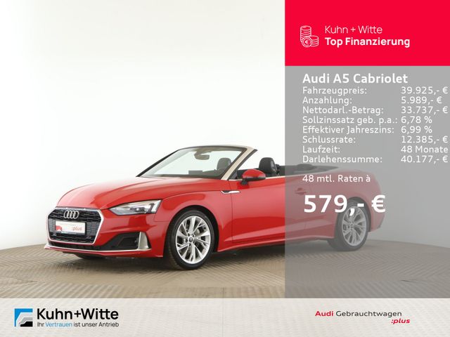 Audi A5 Cabriolet 40 TFSI Advanced *RFK*SHZ*Klima*Blu