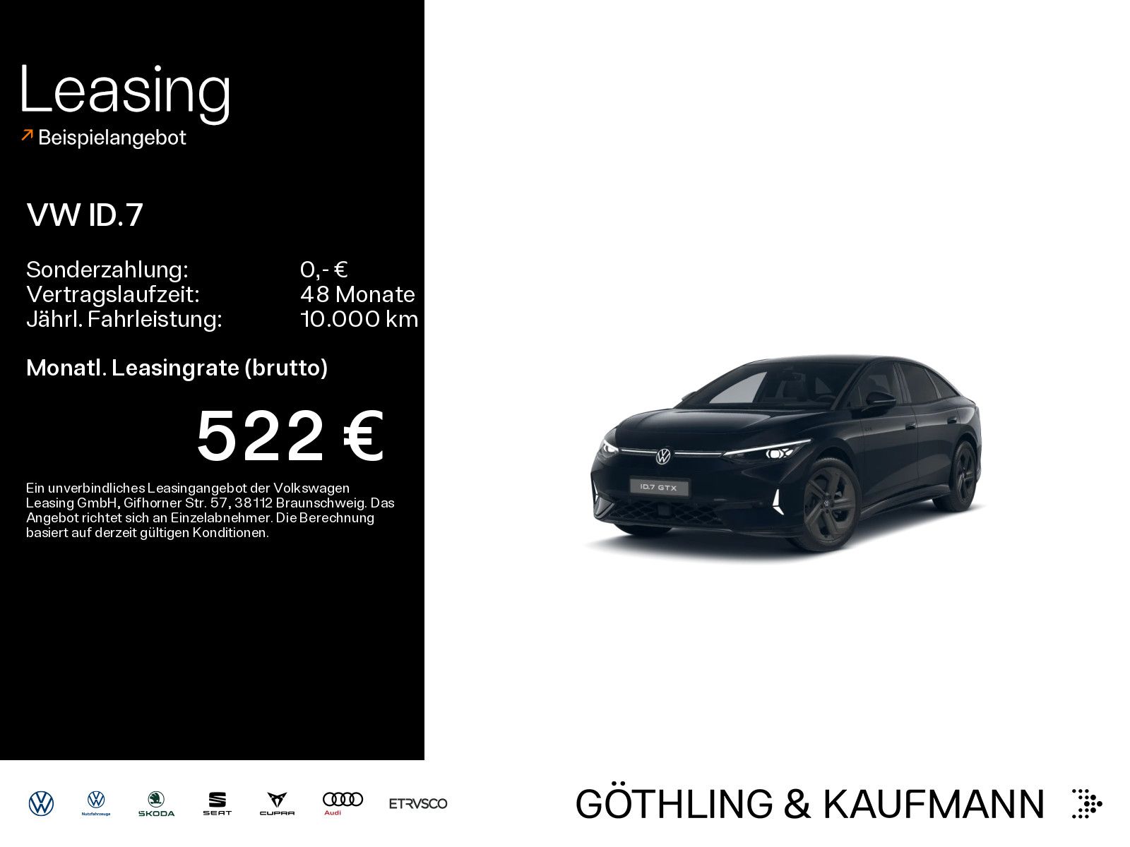 Volkswagen ID.7 GTX 4M*NAVI*PANO*WP*AHK*KAM*EasyOpen*H&K*IQ