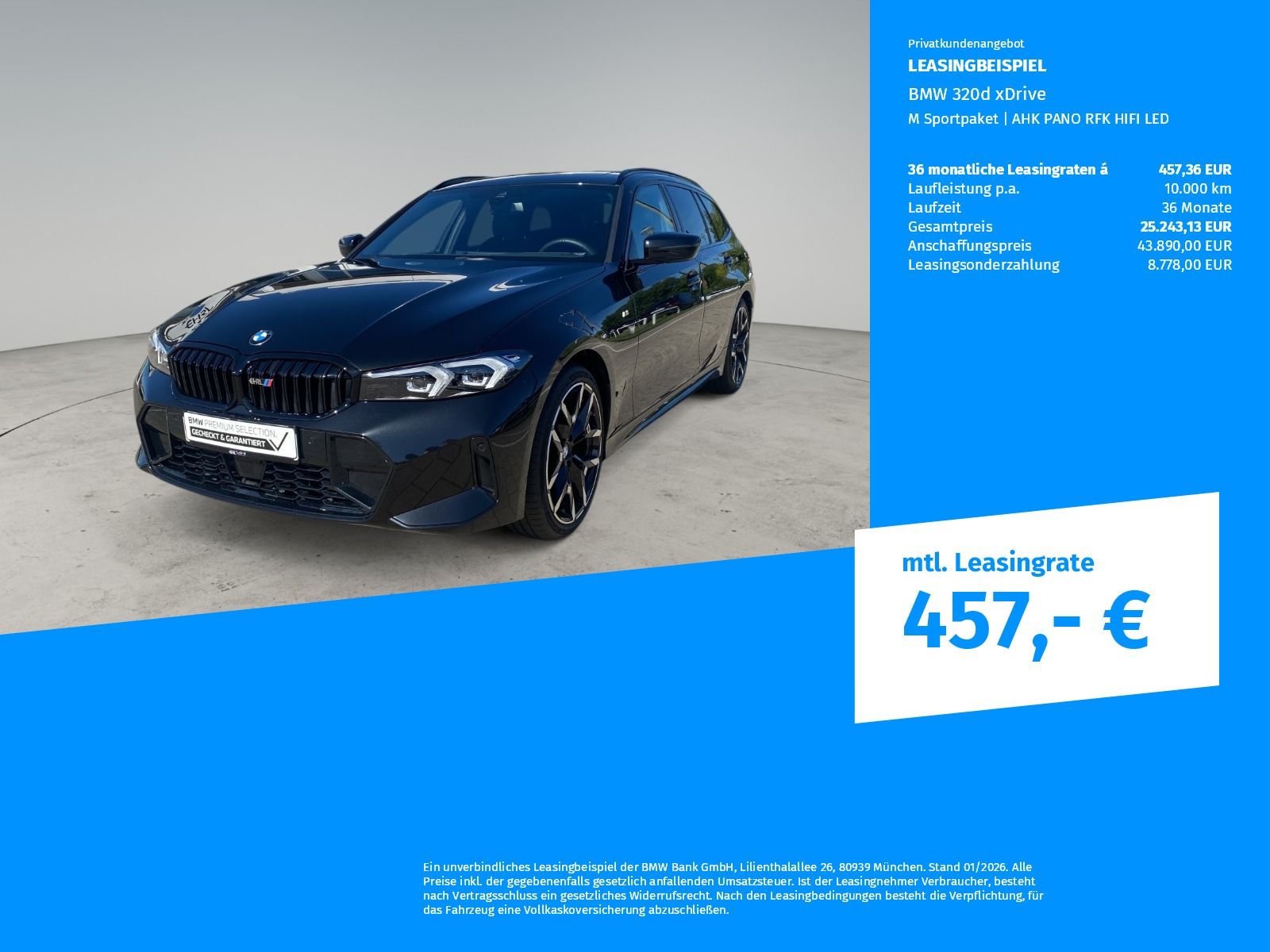 BMW 320d xDrive M Sportpaket AHK PANO RFK HIFI LED foto 2
