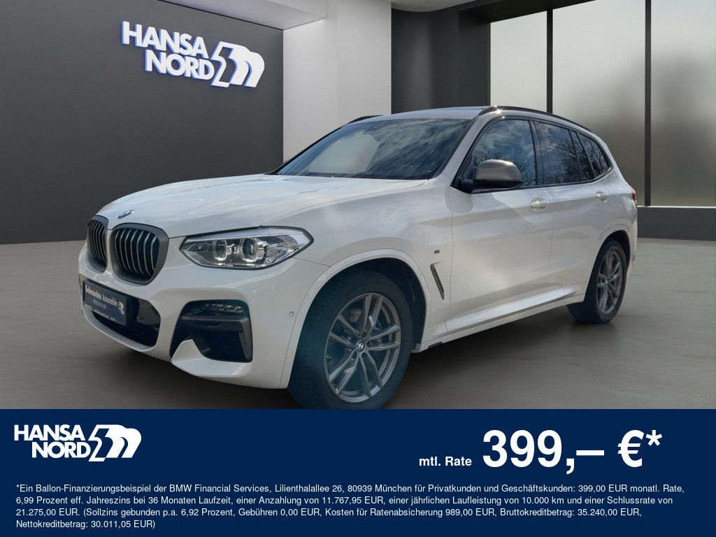 BMW X3 M40d LASER NAV HUD PANO MEMORY KAMERA 20" AHK
