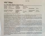Volkswagen T-Roc 2.0 TSI OPF DSG 4MOTION Sport Sport - VW T-Roc von privat
