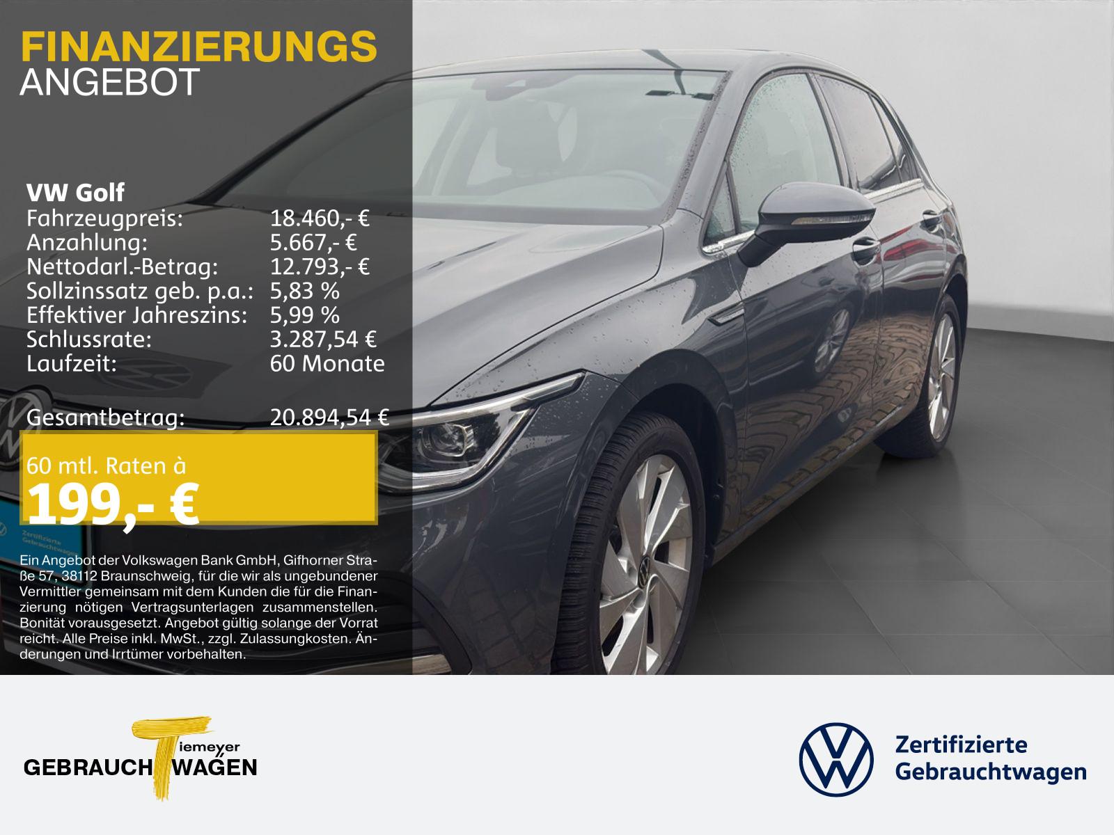 Volkswagen Golf 1.5 TSI STYLE NAVI LED+ TRAVELASSIST SHZ