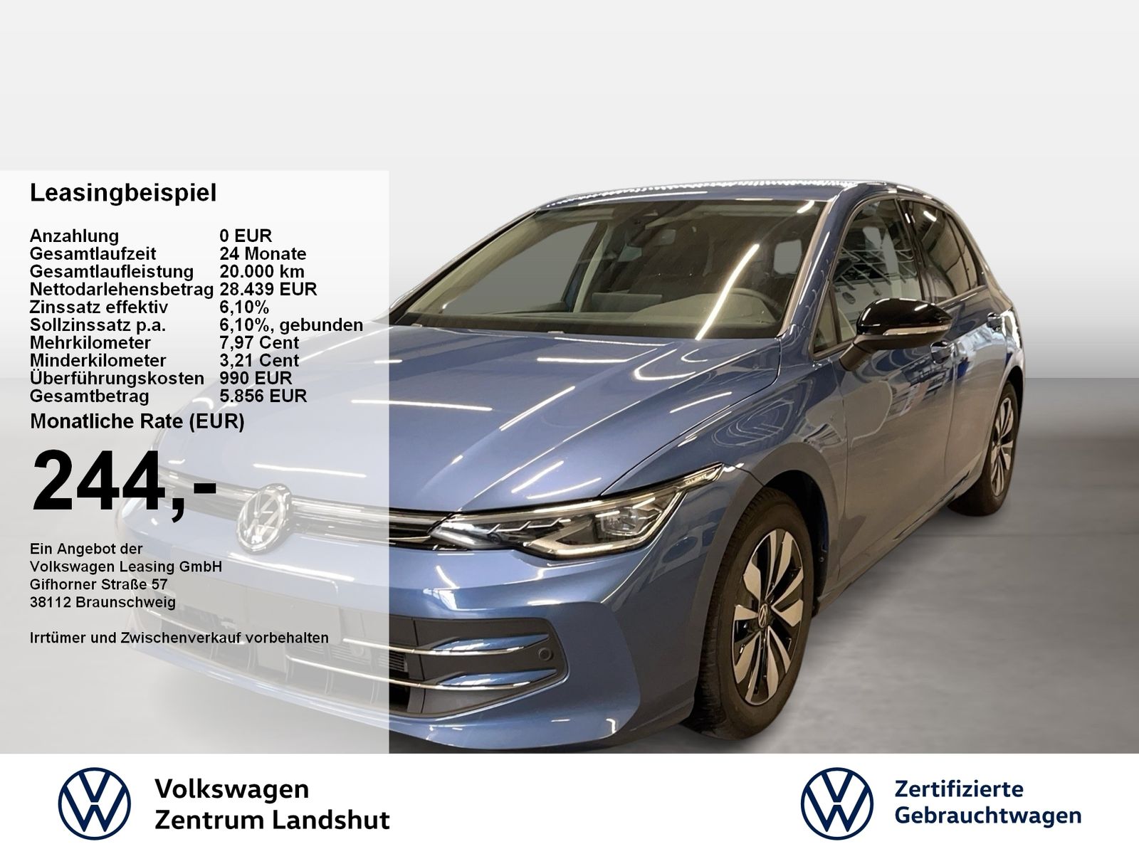 Volkswagen Golf VIII GOAL 1.5 eTSI DSG ACC AHK AUT Kam. LED