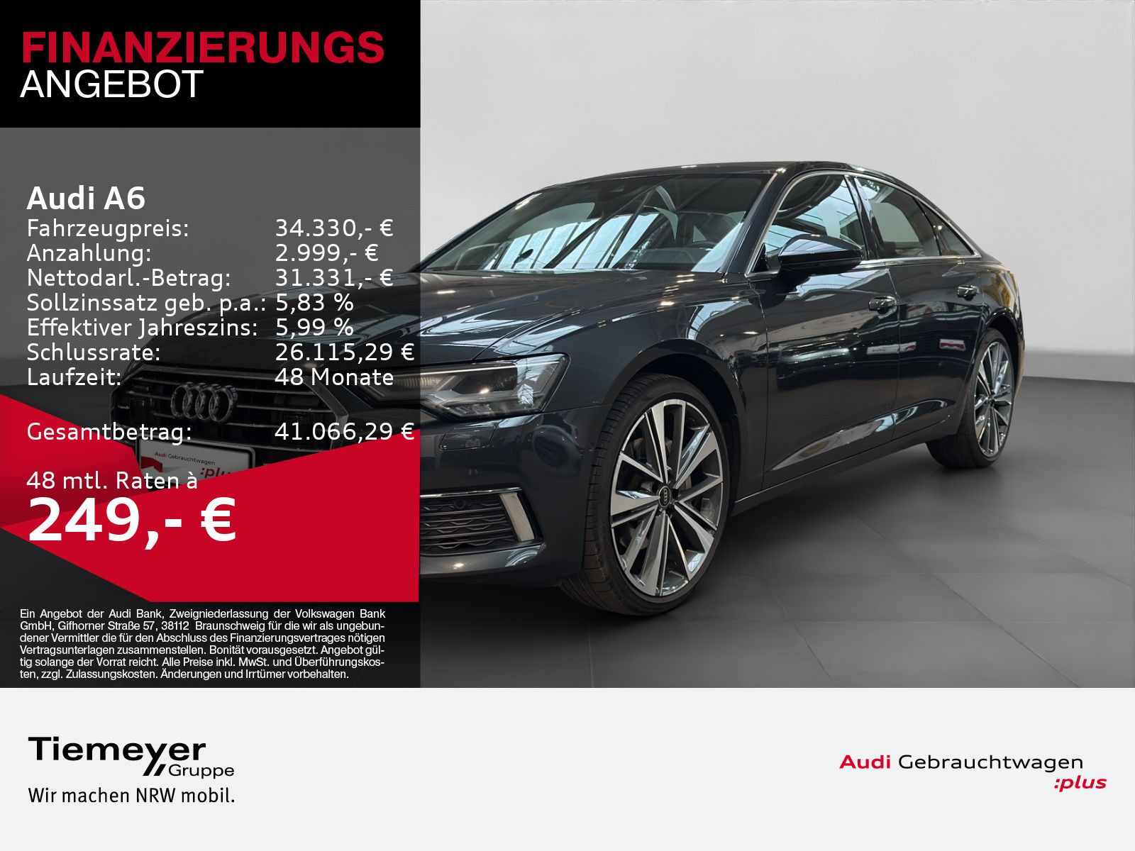 Audi A6 45 TFSI Q DESIGN LM21 LEDER AHK eSITZE STDHZG