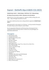 Dethleffs Alpa A 6820-2  Vollausstattung! Top! - Alkoven Alpa