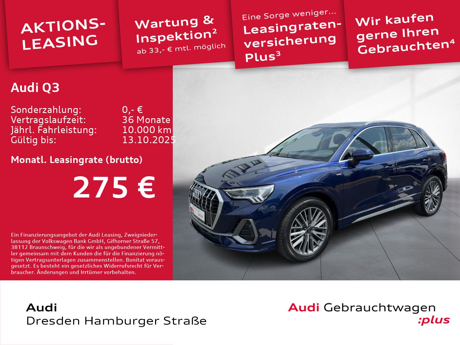 Audi Q3 35 TDI S line LED AHZV virtual cockpit DAB