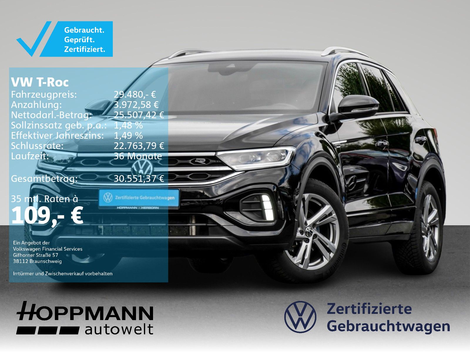 Volkswagen T-Roc 1.5 TSI R-Line DSG AHK Kamera Navi