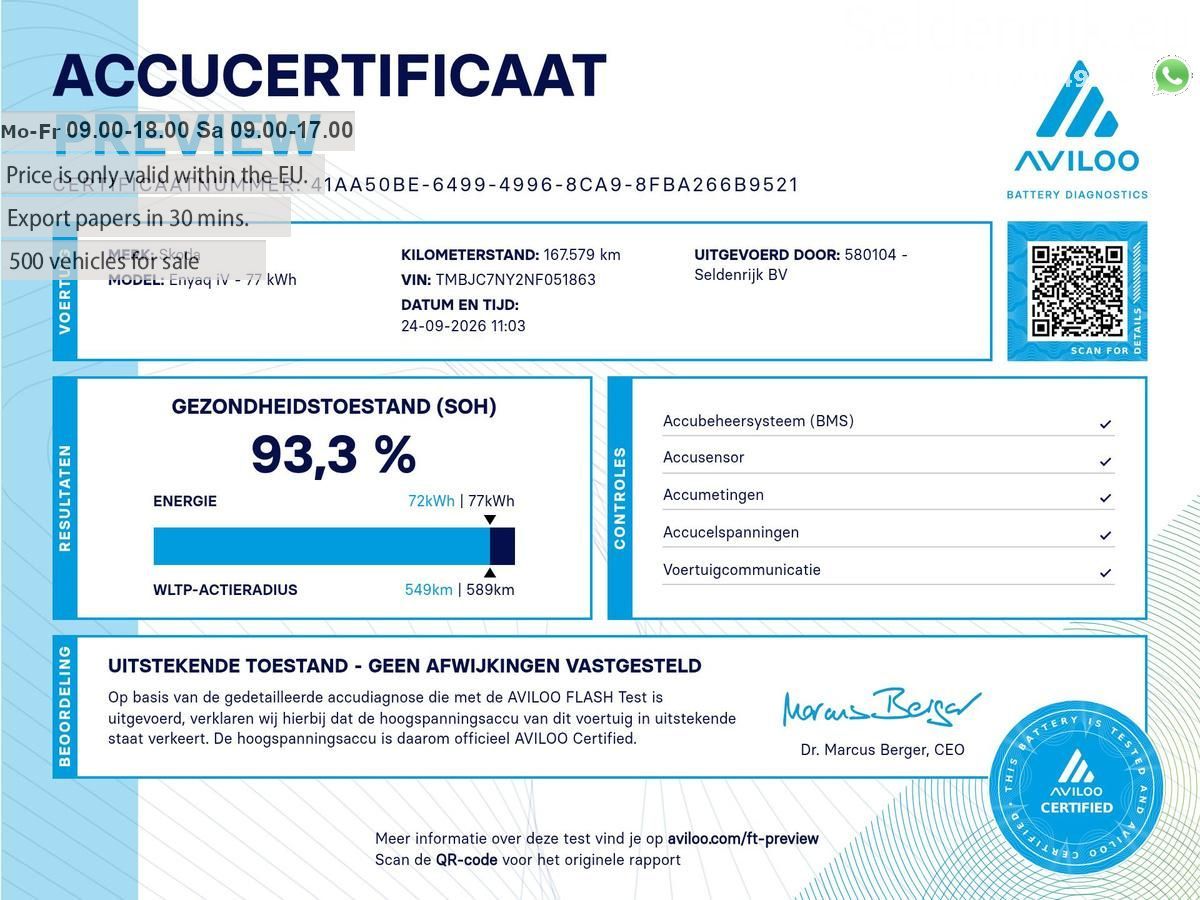Skoda Enyaq iV 80 Sportline | SOH 93,3% | Leder/alcant imagem 3