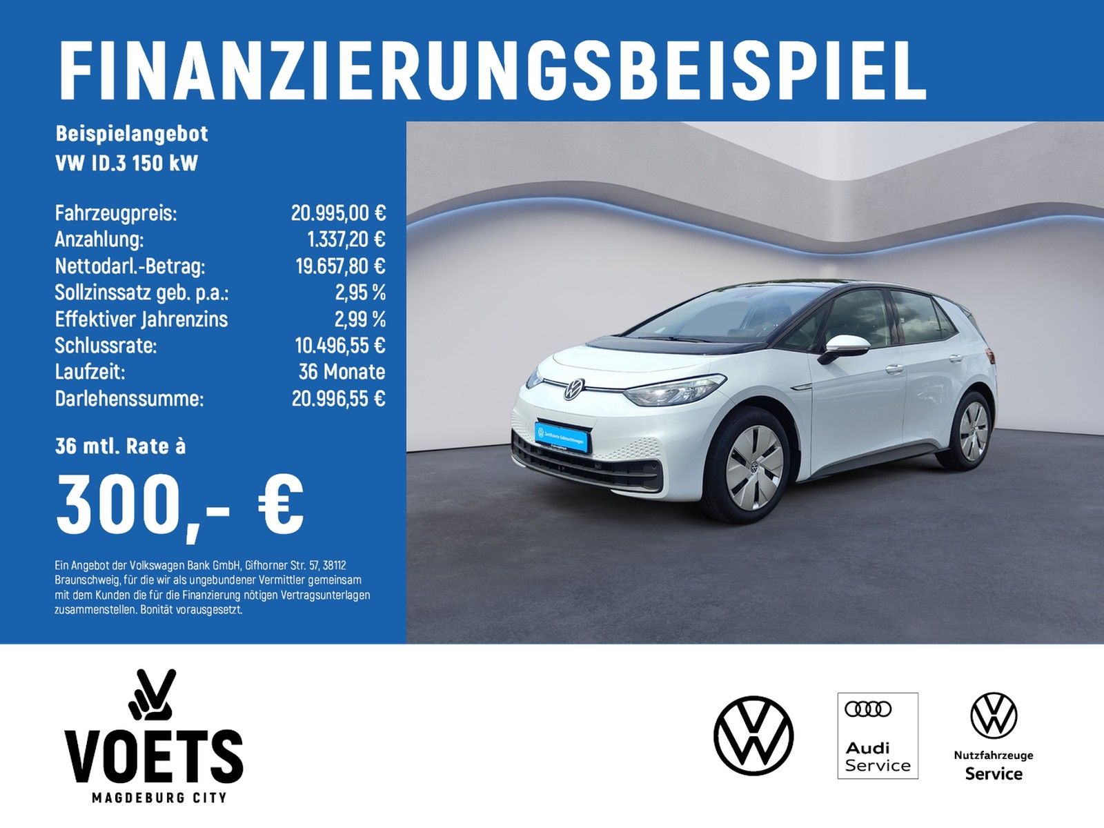 Volkswagen ID.3 150 kW Pro Performance LED+NAVI+PDC