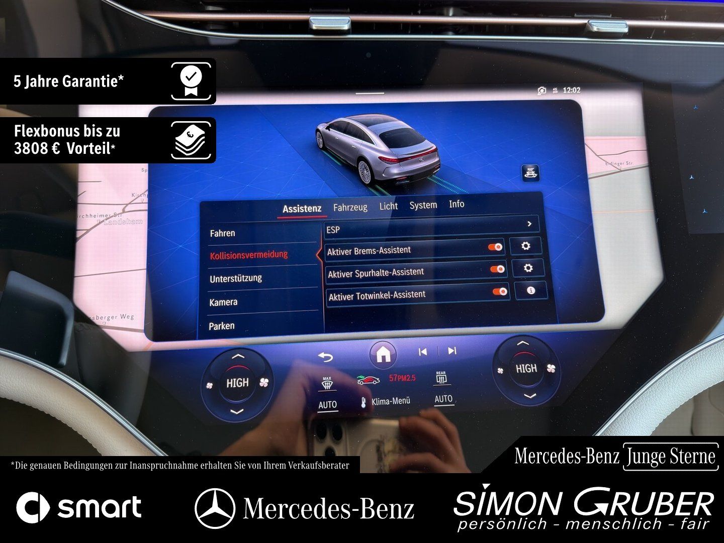 Fahrzeugabbildung Mercedes-Benz EQS 450 4M AMG Massage Sitzklima Nappa Mod 2026!