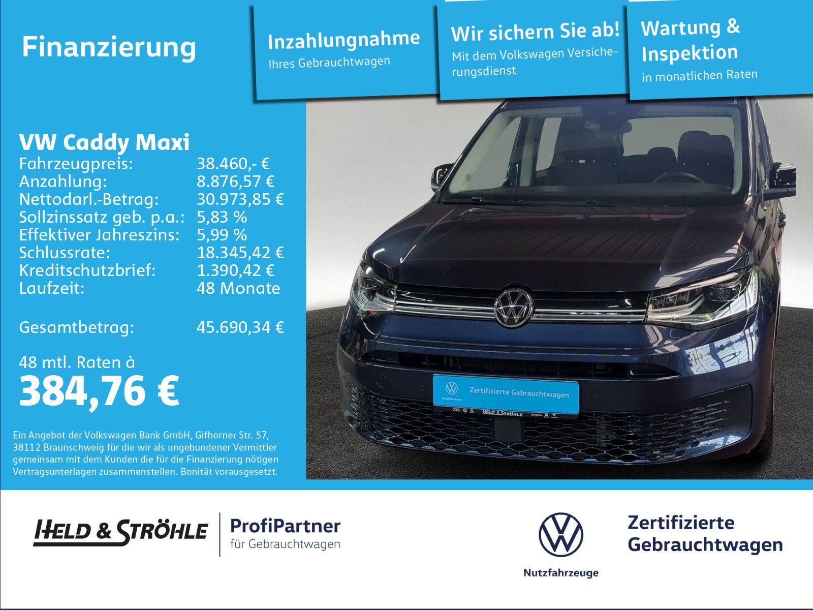 Volkswagen Caddy Maxi GOAL 1.5 TSI eHybrid LED KAM PDC SHZ