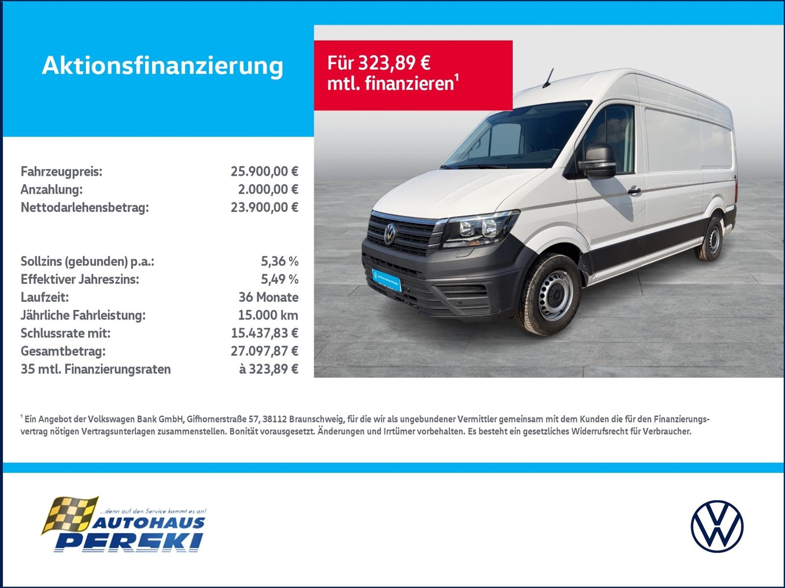 Volkswagen Crafter 35 2.0 TDI Kasten Hochdach MR  NAVI, KL
