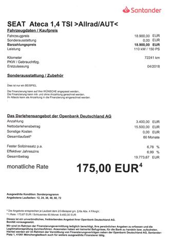 Fahrzeugabbildung Seat Ateca 1,4 TSI Xcellence >Allrad/AUT/NAV/LED/KAM