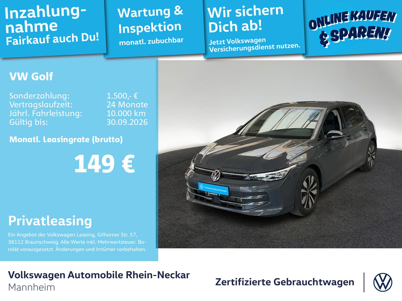 Volkswagen Golf VIII 1.5 eTSI GOAL DSG Navi AHK Kamera UVM
