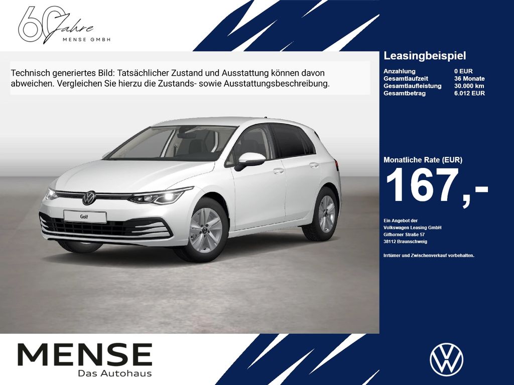 Volkswagen Golf VIII 1.5 TSI Life CarPlay h/k AHK Standhzg