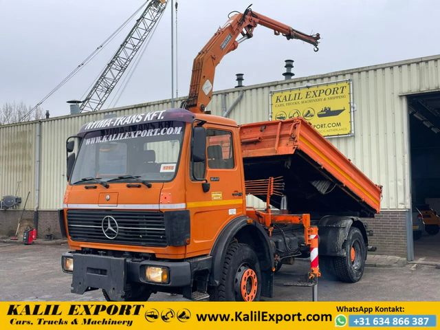 Mercedes-Benz 1617 Kipper Meiller Crane Big Axle Top Condition