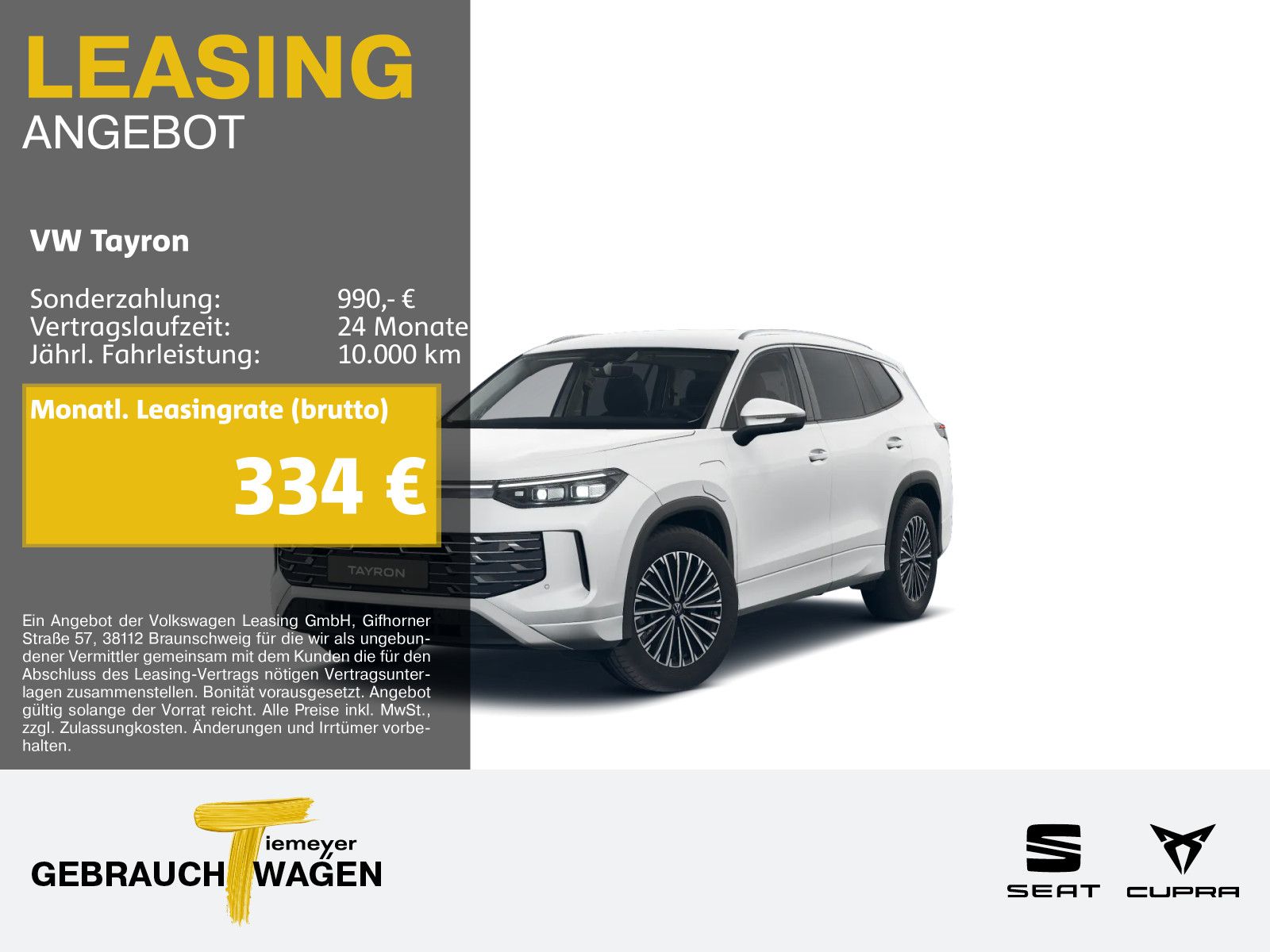 Volkswagen Tayron eHybrid ELEGANCE 360° AHK IQ.LIGHT IQ.DRI