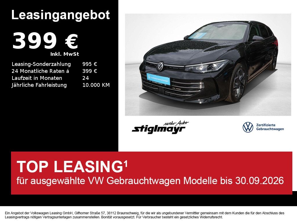 Abbildung Leasingangebot Volkswagen Passat Variant Elegance 1.5 eHybrid IQ-LIGHT+NAV