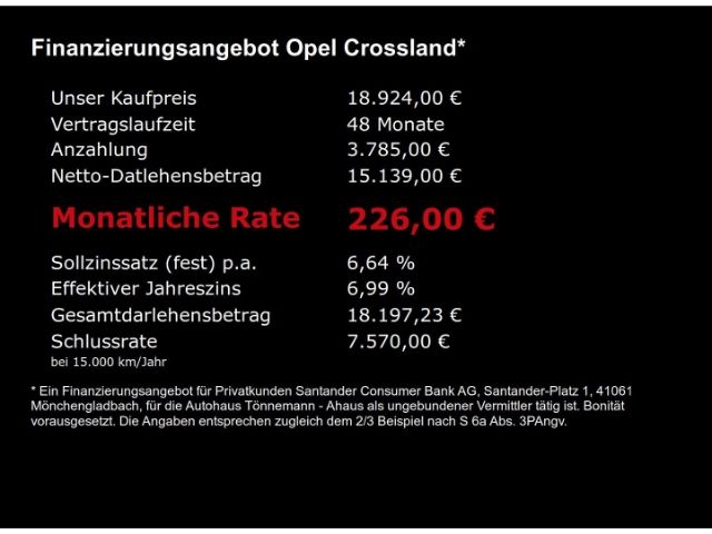 Crossland ELEGANCE AT+NAVI+RÜCKFAHRKAMERA+SITZ-/