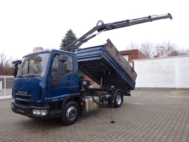 Iveco 80E19 3Seitenkipper + HIAB XS 055 Kran 4x2