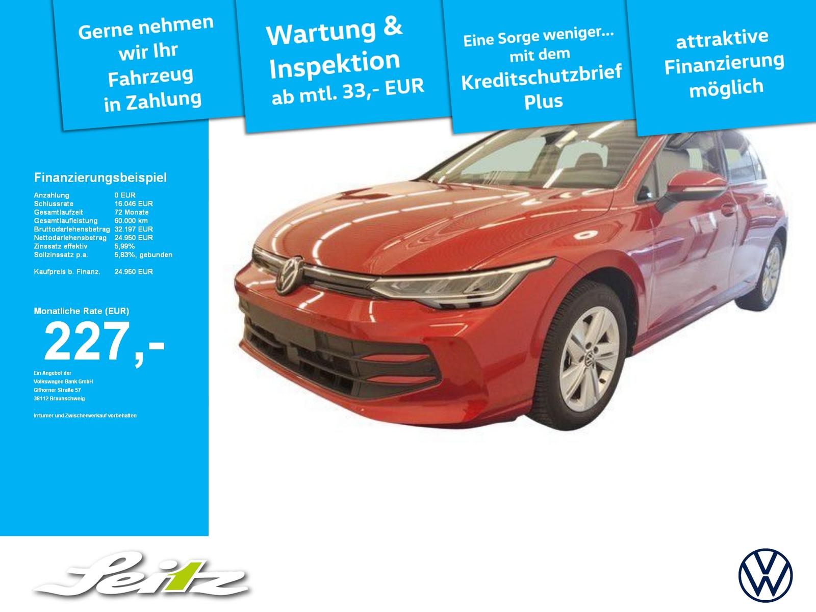 Volkswagen Golf VIII 1.5 eTSI DSG Life *LED*KAMERA*SITZHZG*