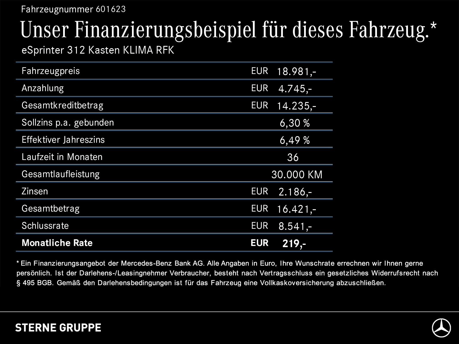 Mercedes-Benz eSprinter 312 Kasten KLIMA RFK SITZHEIZUNG 270