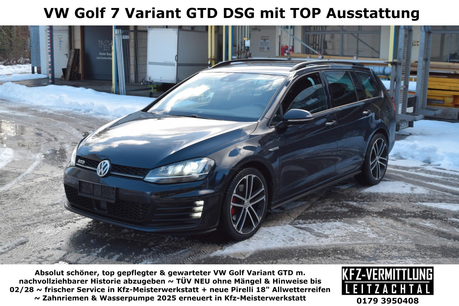 Volkswagen Golf VII Var. GTD DSG~TOP Ausst.~TÜV ZR+Serv NEU