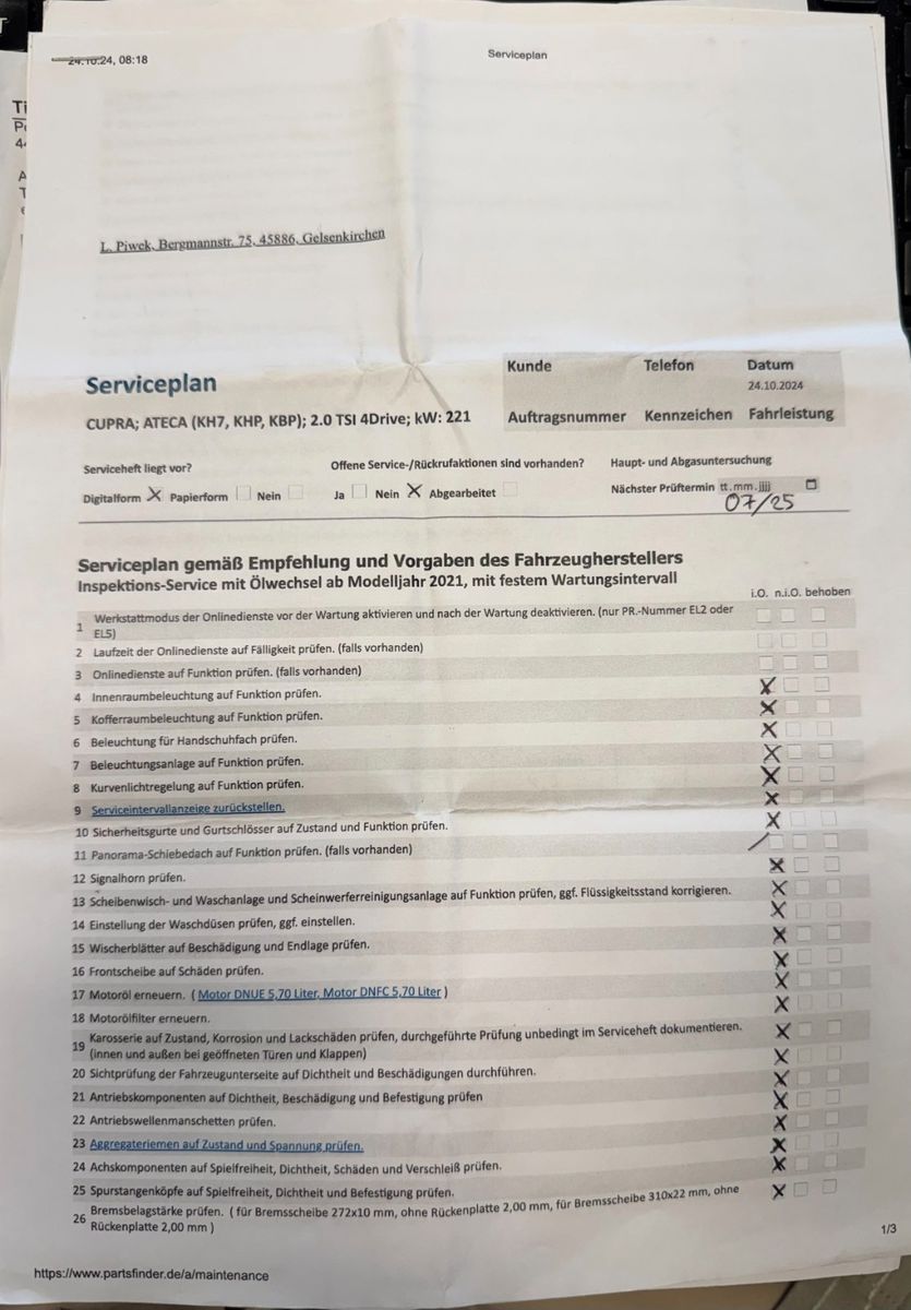 Fahrzeugabbildung CUPRA Ateca 2.0 TSI 4Drive  "CarGarantie bis 07/2029"