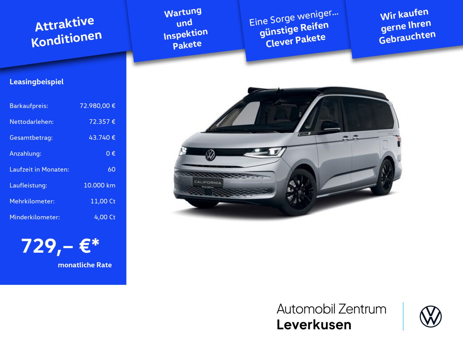 Volkswagen T7 California Beach Camper STANDHZ HUD AHK NAVI