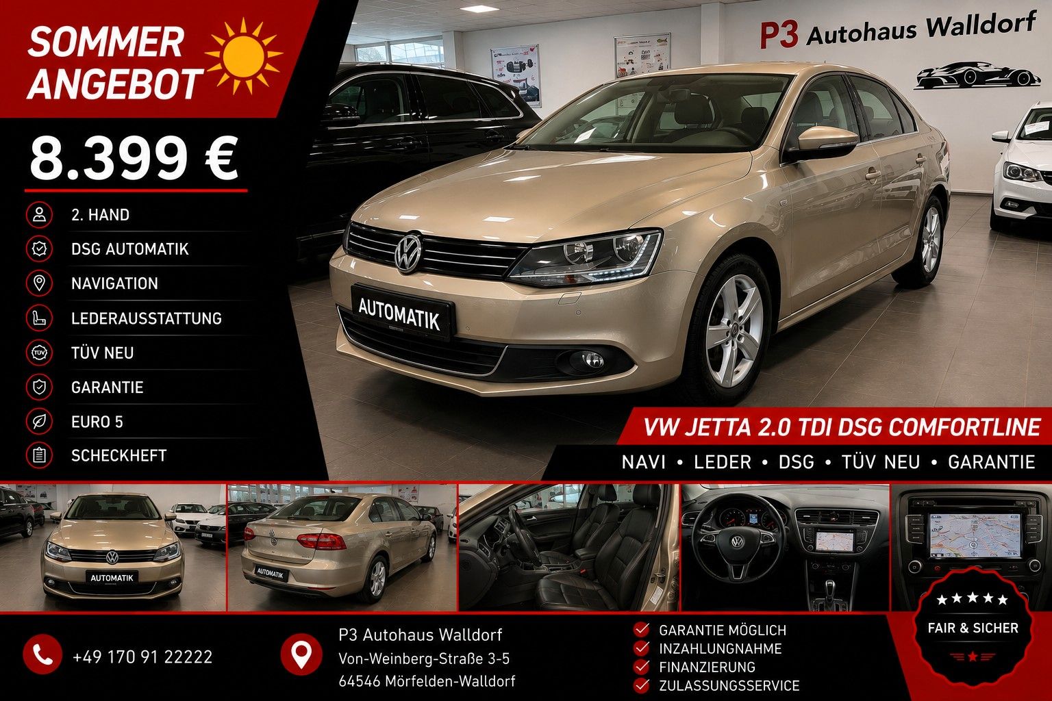 Volkswagen Jetta 2.0 TDI DSG Comfortline