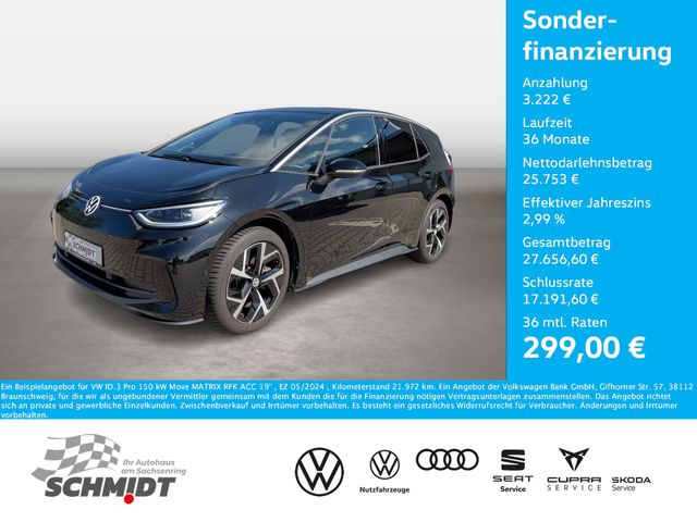 VW ID.3 Pro 150 kW Move MATRIX RFK ACC 19"